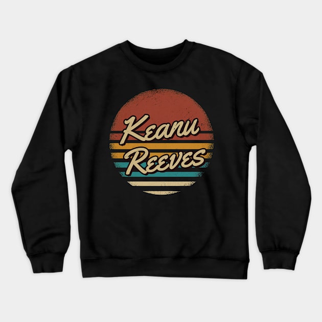 Keanu Reeves Retro Style Crewneck Sweatshirt by JamexAlisa